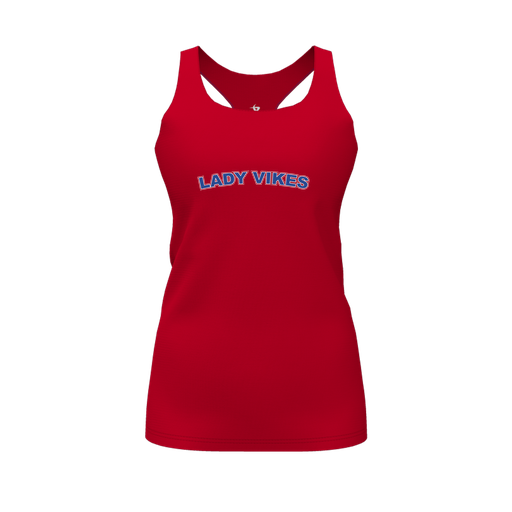 [FT0TRBRD-FYS-LOGO1] Decker Racerback Tank Top (Female Youth S, Red, Logo 1)