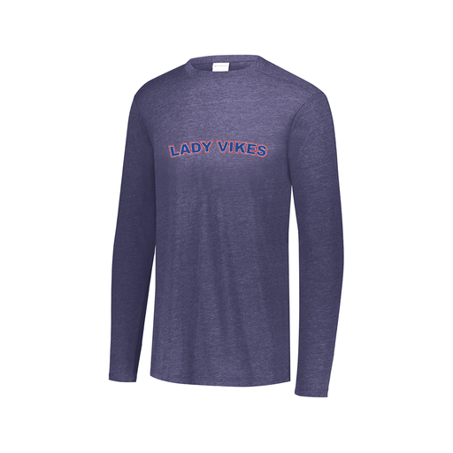 [FTLCUBNV-AXS-LOGO1] Decker Men's Tri-Blend T-Shirt - Long Sleeve (Adult XS, Navy, Logo 1)